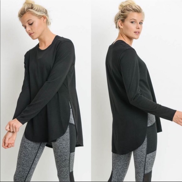 Mono B Tops - RESTOCKED! Mono B Long-sleeve Athleisure Flow Top